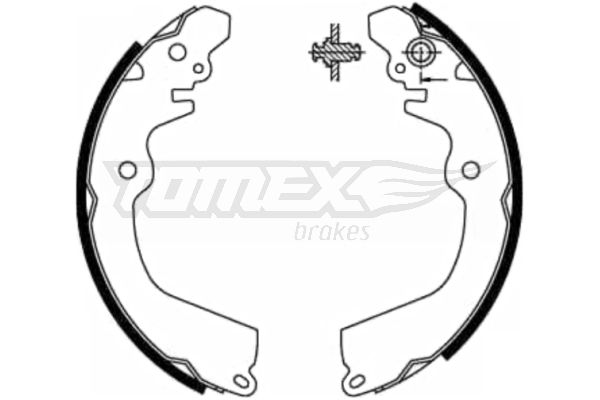 TOMEX Brakes TX 21-81 Brake Shoe Set