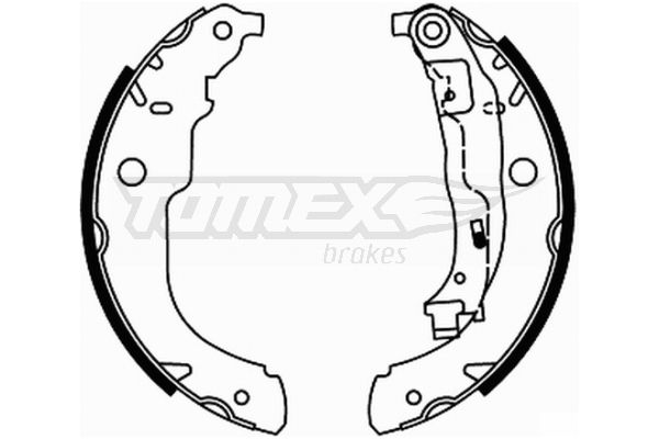 TOMEX Brakes TX 21-96 Brake Shoe Set