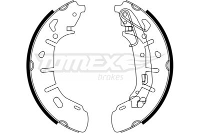 Brake Shoe Set TOMEX Brakes TX 23-21