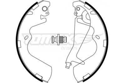 Brake Shoe Set TOMEX Brakes TX 23-25