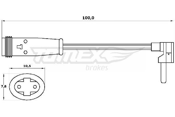 TOMEX Brakes TX 30-27 Warning Contact, brake pad wear
