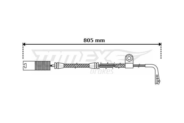 TOMEX Brakes TX 30-34 Warning Contact, brake pad wear