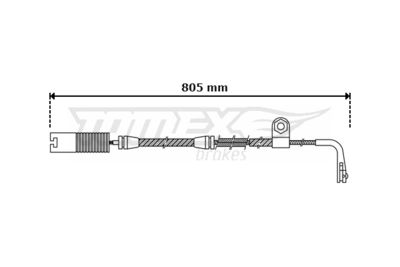Warning Contact, brake pad wear TOMEX Brakes TX 30-34