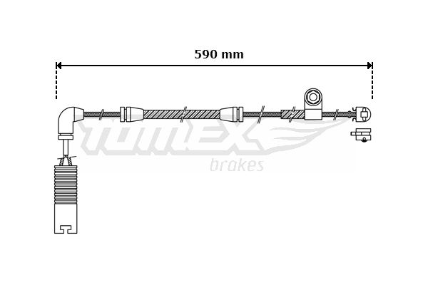 TOMEX Brakes TX 30-37 Warning Contact, brake pad wear