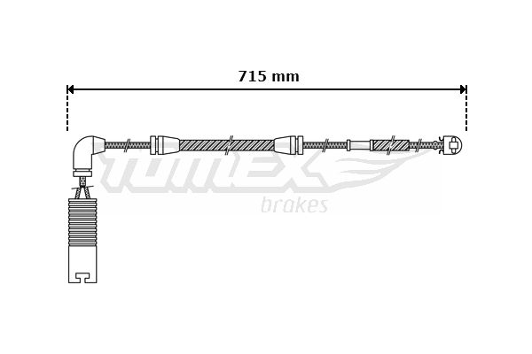 TOMEX Brakes TX 30-42 Warning Contact, brake pad wear