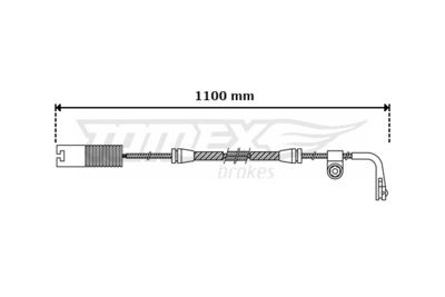Warning Contact, brake pad wear TOMEX Brakes TX 30-44