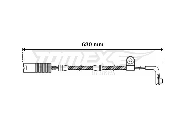 TOMEX Brakes TX 30-46 Warning Contact, brake pad wear