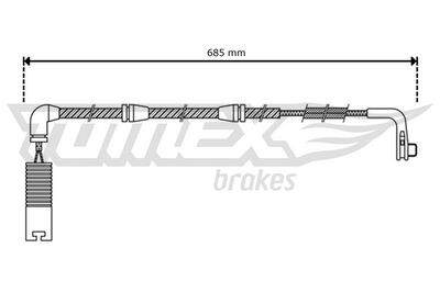 Warning Contact, brake pad wear TOMEX Brakes TX 30-47