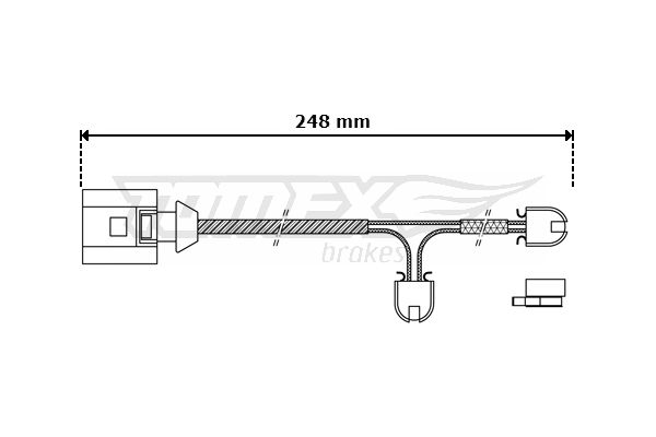 TOMEX Brakes TX 30-52 Warning Contact, brake pad wear