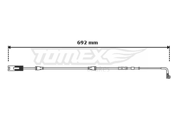 TOMEX Brakes TX 30-68 Warning Contact, brake pad wear