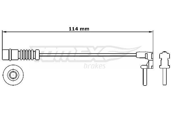 TOMEX Brakes TX 30-69 Warning Contact, brake pad wear