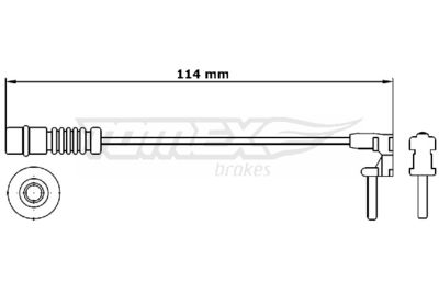 Warning Contact, brake pad wear TOMEX Brakes TX 30-69