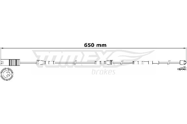 TOMEX Brakes TX 31-15 Warning Contact, brake pad wear