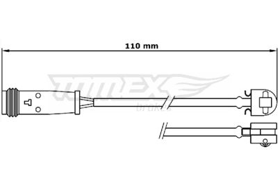 Warning Contact, brake pad wear TOMEX Brakes TX 31-17