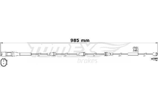 TOMEX Brakes TX 31-20 Warning Contact, brake pad wear