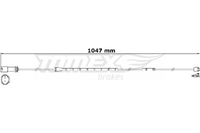 Warning Contact, brake pad wear TOMEX Brakes TX 31-21