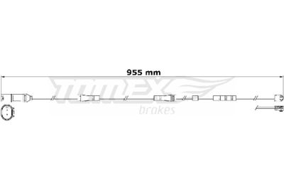 Warning Contact, brake pad wear TOMEX Brakes TX 31-22