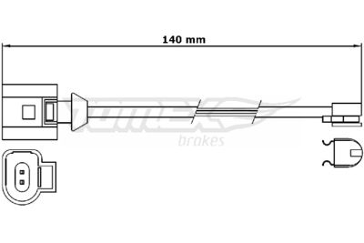 Warning Contact, brake pad wear TOMEX Brakes TX 31-25