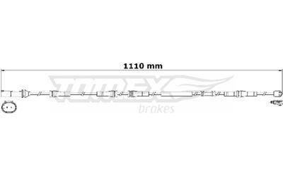 Warning Contact, brake pad wear TOMEX Brakes TX 31-27
