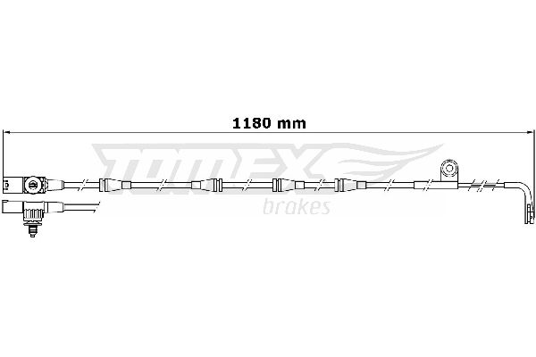 TOMEX Brakes TX 31-33 Warning Contact, brake pad wear