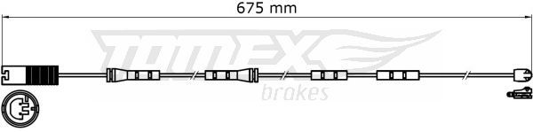 TOMEX Brakes TX 31-36 Warning Contact, brake pad wear