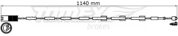 TOMEX Brakes TX 31-38 Warning Contact, brake pad wear