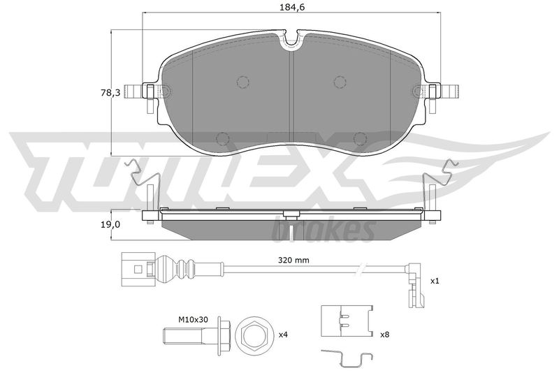 TOMEX Brakes TX 60-00 Brake Pad Set, disc brake