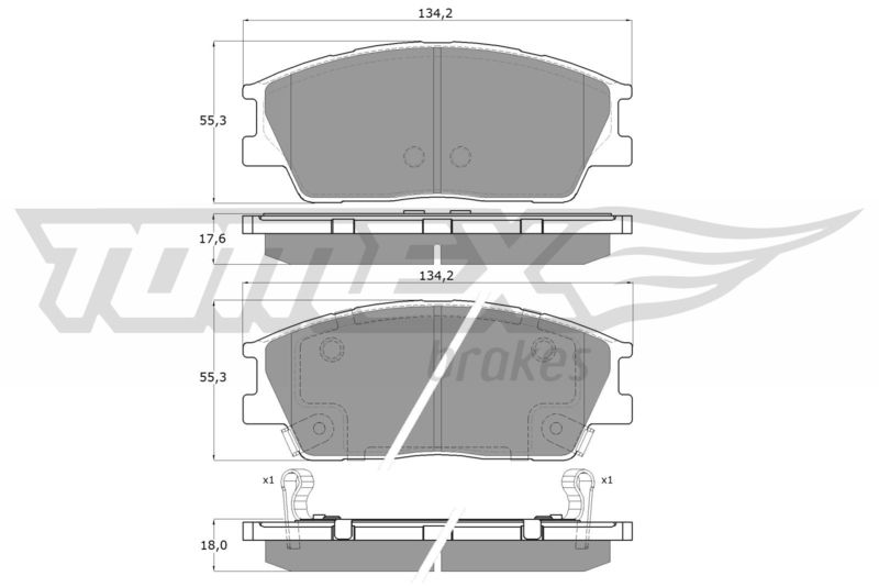 TOMEX Brakes TX 60-01 Brake Pad Set, disc brake