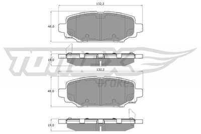 Brake Pad Set, disc brake TOMEX Brakes TX 60-03