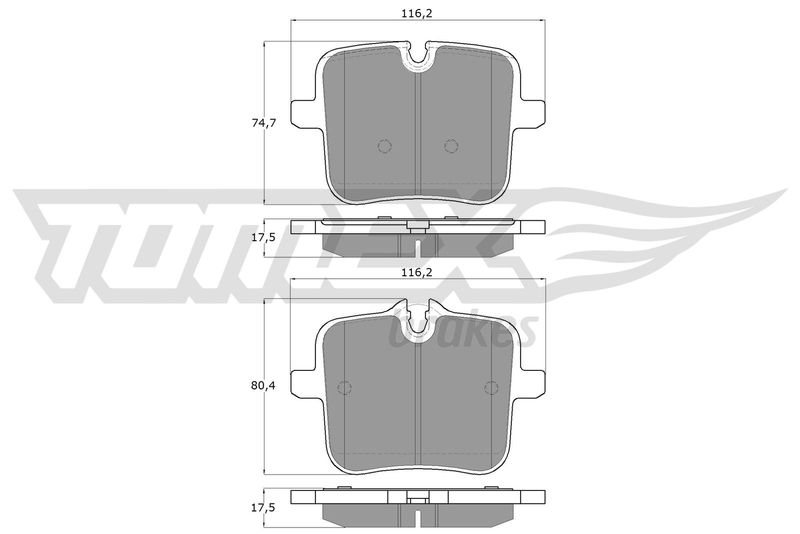 TOMEX Brakes TX 60-07 Brake Pad Set, disc brake