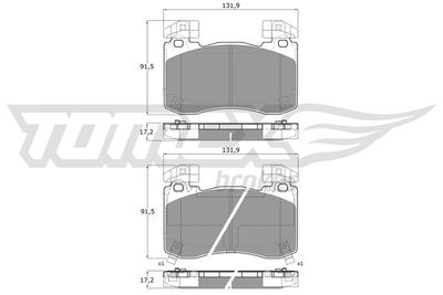 Brake Pad Set, disc brake TOMEX Brakes TX 60-13