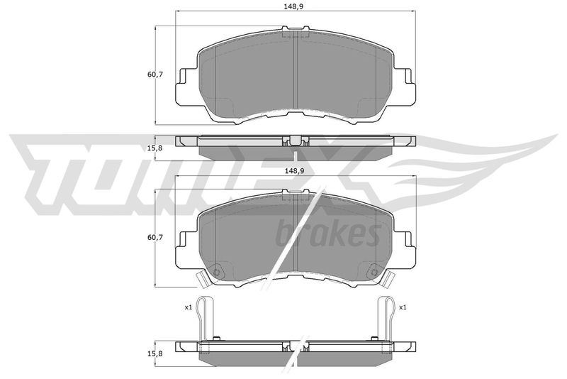 TOMEX Brakes TX 60-15 Brake Pad Set, disc brake