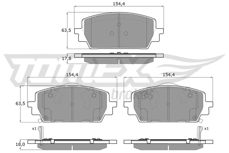 TOMEX Brakes TX 60-18 Brake Pad Set, disc brake