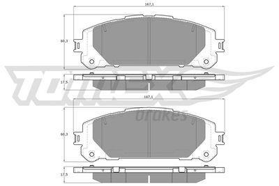 Brake Pad Set, disc brake TOMEX Brakes TX 60-20