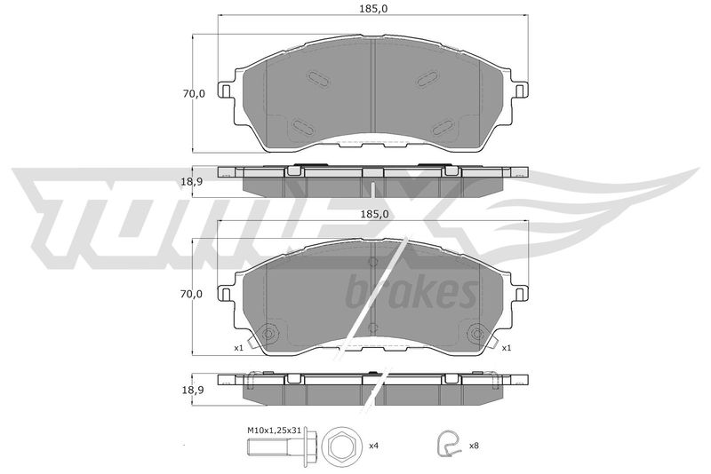 TOMEX Brakes TX 60-23 Brake Pad Set, disc brake
