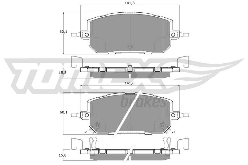 TOMEX Brakes TX 60-28 Brake Pad Set, disc brake