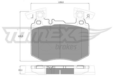 Brake Pad Set, disc brake TOMEX Brakes TX 60-32