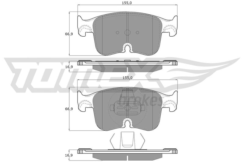 TOMEX Brakes TX 60-34 Brake Pad Set, disc brake