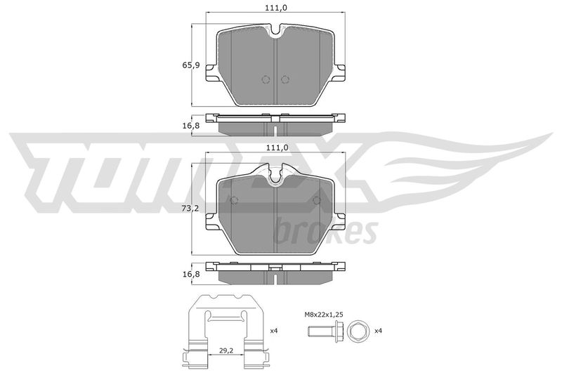 TOMEX Brakes TX 60-36 Brake Pad Set, disc brake