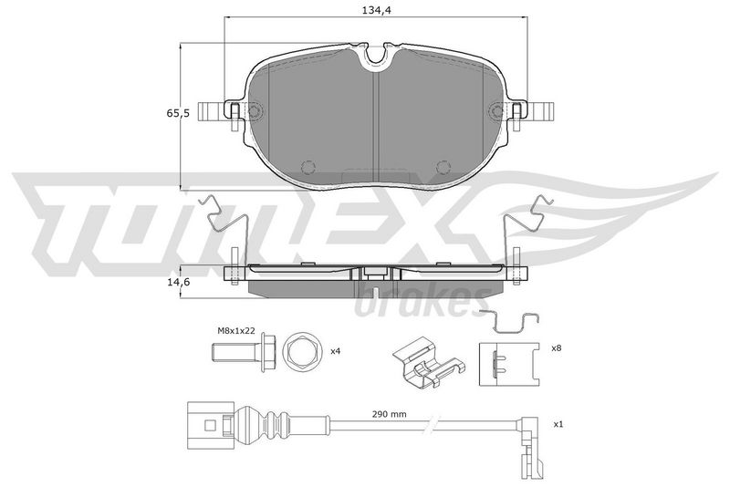 TOMEX Brakes TX 60-41 Brake Pad Set, disc brake