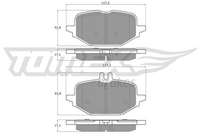 Brake Pad Set, disc brake TOMEX Brakes TX 60-53