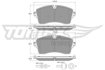 Brake Pad Set, disc brake TOMEX Brakes TX 60-55