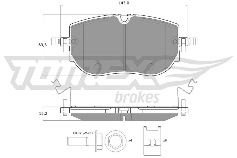 TOMEX Brakes TX 60-65 Brake Pad Set, disc brake