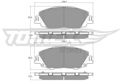 Brake Pad Set, disc brake TOMEX Brakes TX 60-71