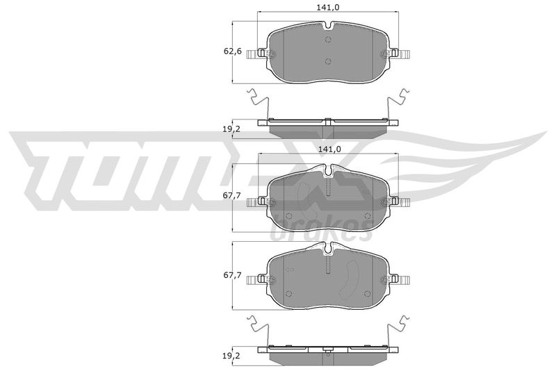 TOMEX Brakes TX 60-72 Brake Pad Set, disc brake