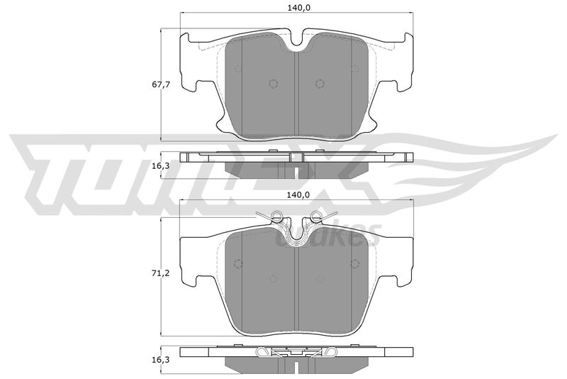 TOMEX Brakes TX 60-79 Brake Pad Set, disc brake