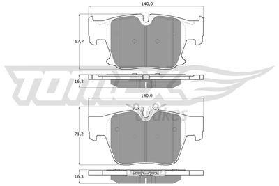 Brake Pad Set, disc brake TOMEX Brakes TX 60-79