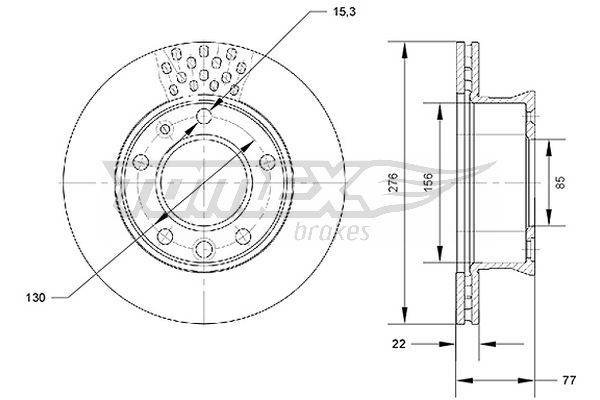 TOMEX Brakes TX 70-07 Brake Disc