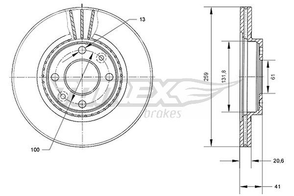 TOMEX Brakes TX 70-10 Brake Disc