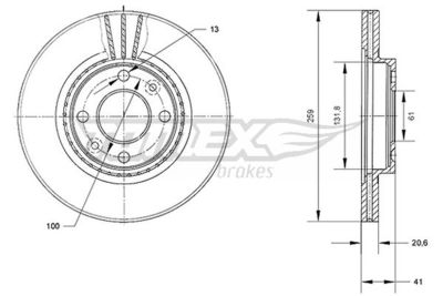 Brake Disc TOMEX Brakes TX 70-10